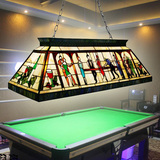 欧式复古美式桌球灯台球厅吊灯蒂凡尼酒吧餐厅工程别墅长形大吊灯