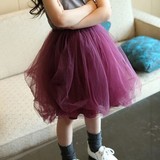 超仙 中大童 亲子款 女童半身裙长裙 儿童网纱裙子韩国童装蓬蓬裙