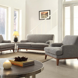 铭林阁北欧简约布艺沙发客厅大小户型时尚实木美式可拆洗沙发组合