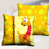 3D新款印花十字绣抱枕一对枕头汽车靠垫可爱小鹿动物动漫卡通枕套