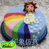 印象新款仿真蛋糕模型芭比娃娃泡泡蛋糕模型彩虹欧式样品8寸10寸