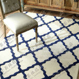 时尚简约格子地毯客厅茶几沙发地毯卧室床边手工腈纶地毯满铺定制