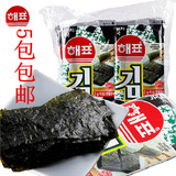韩国进口海牌海苔2g*10紫菜包饭卷寿司卷儿童宝宝补钙零食品海飘