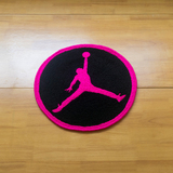 粉色圆形乔丹小飞人标志 AJ jordan 地垫地毯电脑椅垫脚垫门垫厚