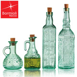 意大利进口调味罐调味瓶玻璃乡村木塞油壶橄榄油瓶酱油瓶玻璃瓶子