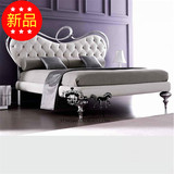 北欧卧室家具美式新古典实木床金属软包床1.5米1.8米双人床婚床