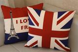 英伦五角星星英国米子旗欧美国国旗枕头办公室睡觉抱枕芯靠垫枕套