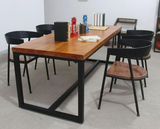 实木办公办公会议桌餐桌铁艺茶几工作台桌子椅子是组装欧式最爱