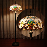 蒂凡尼落地灯客厅卧室书房灯欧式创意乡村地中海手工彩色玻璃灯具