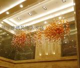 空心玻璃球吊饰 吹制玻璃球 软装工程装饰 酒店 会所 橱窗装饰品