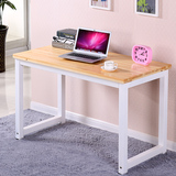 实木电脑桌台式简约时尚家用写字台儿童办公桌钢木桌松木书桌简易