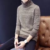 冬季高领毛衣男韩版修身套头针织衫外套潮流男装青年学生加厚线衣