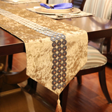 样板间时尚现代美式民族风新中式古典桌旗 水钻桌旗桌布