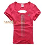 新款春夏季女式休闲运动短T恤 网球羽毛球服 韩版修身透气短袖T恤
