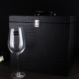 进口Lucaris高脚水晶红酒杯皮制礼盒套装 4只6只装 高档酒具套装