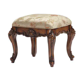 美式家具梳妆凳美式乡村妆凳 欧式实木凳化妆雕刻凳 特价