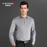 K-boxing/劲霸秋季男士针织衫棉休闲男款长袖T恤|CTXU3332