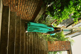 微风的日子。泰国泰棉麻文艺气质斜襟连衣裙多色入特价
