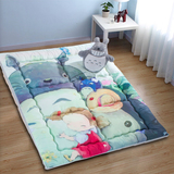 龙猫席梦思榻榻米床垫床褥加厚学生宿舍单人儿童卡通床垫子保护套