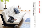 艺可拆洗两用实木沙发床创意小户型多功能沙发特价包邮折叠双人布