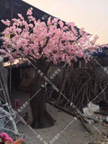 仿真玻璃钢杆樱花树桃花树假树盆栽大型室内室外假树装饰榕树定做
