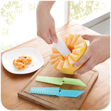 居家家创意厨房塑料刀具雕刻切片刀多功能切水果小刀波浪刀削皮刀