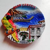 西班牙岛屿园盘冰箱贴世界旅游纪念（GRAN  CANARIA)外事留学礼品