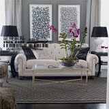 欧式全实木沙发组合转角美式真皮布艺沙发床三人沙发双人雕花