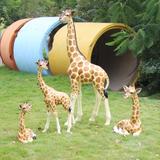 花园庭院树脂装饰品园林景观雕塑户外大型动物模型仿真长颈鹿摆件