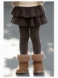 特价包邮2015冬款中大小女童加厚加绒蛋糕裙裤假两件打底裤舞蹈裤