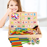 木制幼儿园大班益智力3-6岁儿童算术小孩数数棒早教运算加减玩具