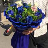 19朵蓝色妖姬干花花束爱意表白鲜花北京同城鲜花速递情人节鲜花