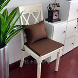 特价咖啡色纯棉麻餐椅垫高密度海绵办公室坐垫木沙发垫小学生定做