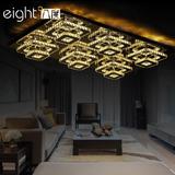 八度led水晶灯吸顶客厅灯现代简约长方形卧室吸顶灯具 单色调光