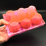 6枚红色装土鸡蛋托盘吸塑蛋托塑料生鸡蛋包装蛋盒包邮