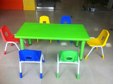 幼儿园儿童桌塑料学习桌 长方形六人桌课桌手工桌子桌椅画画桌子