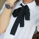 领带休闲韩版超窄版学院风英伦时尚潮男女百搭平头小领带衬衫领结