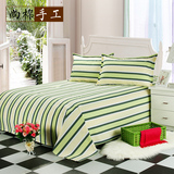 床单单件 老粗布纯棉加厚布料棉布1.5米1.8m2.0床双人夏季 三件套