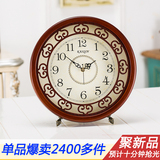 中式实木复古座钟客厅挂钟卧室静音时钟现代艺术台钟丽声石英钟表