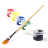 绘彩环保丙烯颜料彩绘颜料石膏彩绘上色涂鸦颜料带画笔6连体