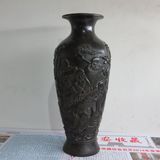 古董古玩杂项老铜器 铜器花瓶 精工雕刻十八罗汉 镇宅辟邪 珍藏价