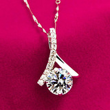 专柜正品Pt950铂金项链 钻石吊坠香港代购珠宝结婚生日礼物