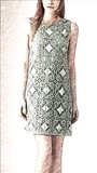 正品博柏利Burberry女士新款花卉蕾丝直筒连衣裙40052891法国代购