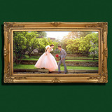 美式欧式挂墙相框 画框 裱油画框 婚纱照片金色客厅款 长方型镜框