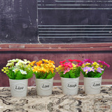 4个包邮 陶瓷小花盆仿真花摆件欧式简约家居饰品田园花