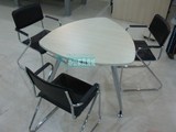 会议桌 钢化玻璃洽谈桌椅 组合 圆桌 特价会客桌 简约 接待桌T-29