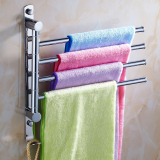 不锈钢活动毛巾架 可旋转毛巾架双杆三杆四杆 浴室卫生间毛巾杆