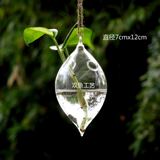 悬挂透明双尖玻璃花瓶 现代欧式玻璃吊球 创意水培花器 婚庆吊饰