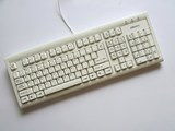 清华同方台式机键盘 PS2圆口USB方口白色电脑键盘 包邮