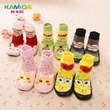 kamida咔米嗒秋冬季儿童袜子宝宝袜 卡通地板袜保暖棉袜男女童